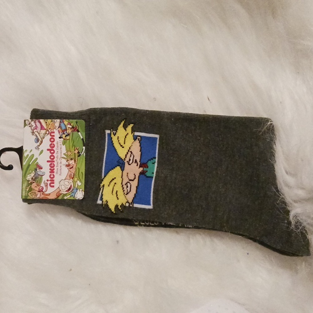 HEY ARNOLD MEN'S CREW SOCKS 1 PAIR